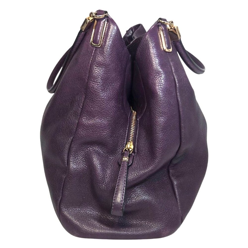 Coach Madison Phoebe 2013 Plum Purple Pebbled Leather Shoulder Bag 26421 - Picture 5 of 13